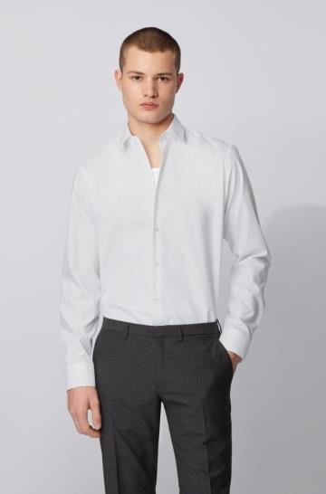 Koszula BOSS Regular Fit Białe Męskie (Pl26505)